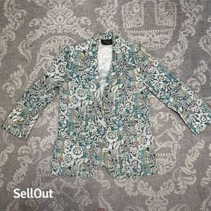 Toni Garment Women's Floral Jacquard Blazer Multicolor Size M Formal
